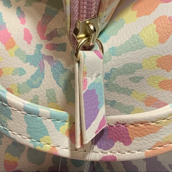 Luv Betsey by Betsey Johnson Pastel Tye Dye Faux Leather Cosmetic Bag - Picture 8 of 10